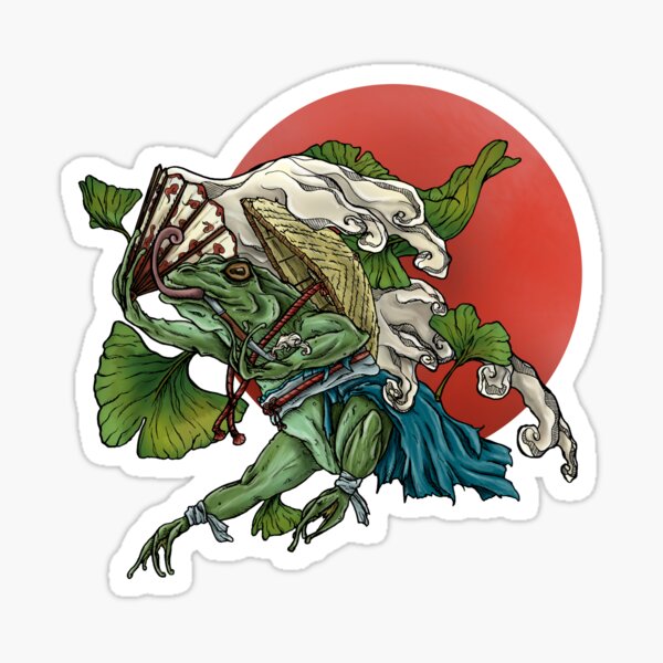 Japanischer Frosch Sticker