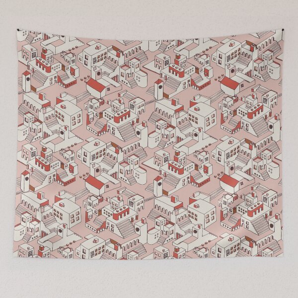 Item preview, Geotecture Town Pink designed and sold by Aina Mas Flaquer.