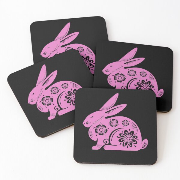Item preview, Purple Bunny Rabbit Silhouette With Florals Designs designed and sold by EarthArtDesigns.