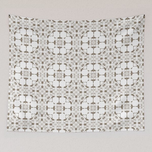 Item preview, Bamboo Square Dance Brown White Geometric Abstract Pattern by Jenny Meehan  designed and sold by Jenny Meehan Art Prints and Patterns  .