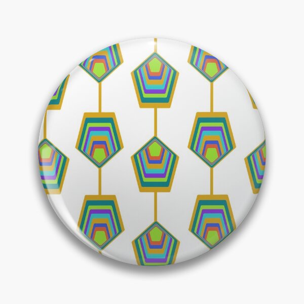 Item preview, Retro Psychedelic Pentagons designed and sold by Krizena.