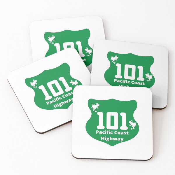 Item preview, Pacific Coast Highway 101 Sign Frogs West Coast Oregon Washington California Green designed and sold by DansDankDesigns.