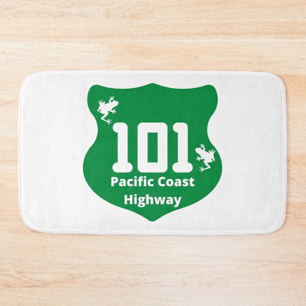 Item preview, Pacific Coast Highway 101 Sign Frogs West Coast Oregon Washington California Green designed and sold by DansDankDesigns.
