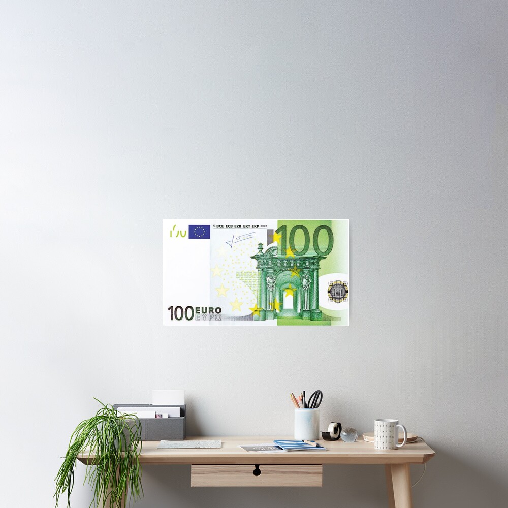 Poster « 100 euros billets de banque », par limitlezz Redbubble