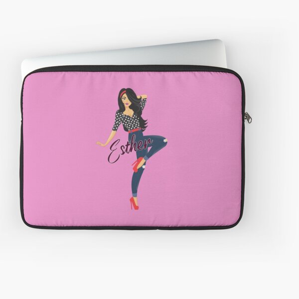 Esther Girl Sassy Purple Laptop Sleeve
