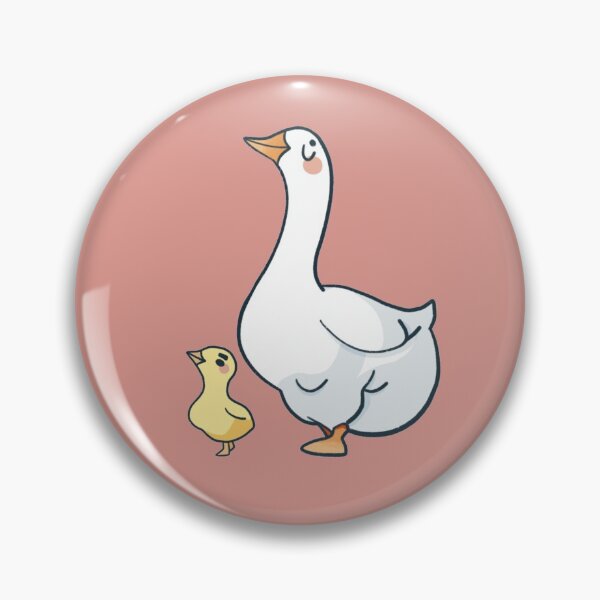Item preview, White Goose - Cute White and Pink Cartoon Bird Pattern designed and sold by TheRainbowRoom.