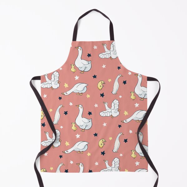 Item preview, White Goose - Cute White and Pink Cartoon Bird Pattern designed and sold by TheRainbowRoom.