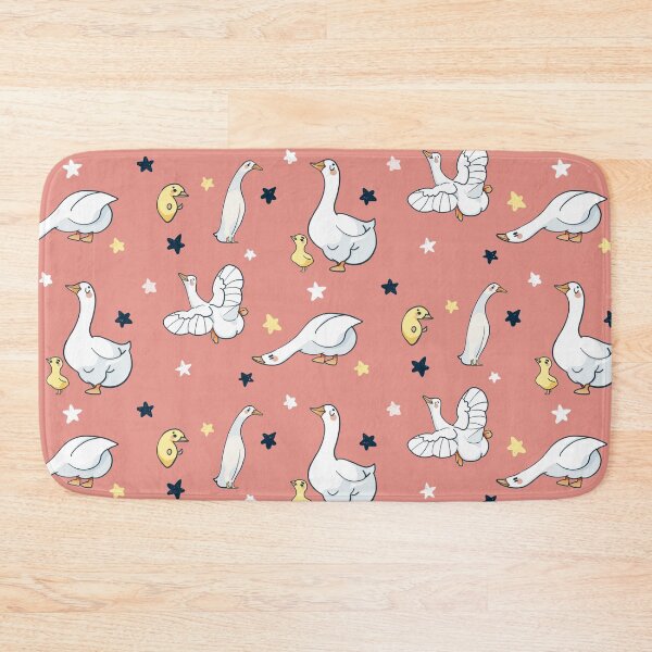 Item preview, White Goose - Cute White and Pink Cartoon Bird Pattern designed and sold by TheRainbowRoom.