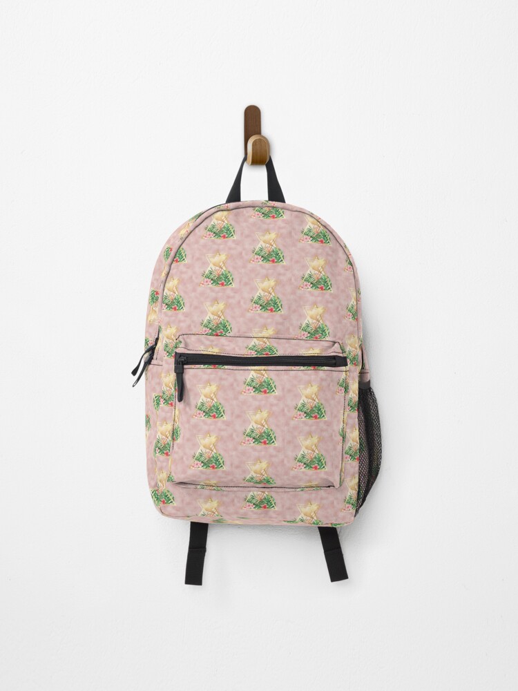 Thumbnail 1 of 3, Backpack, Tropical Geometric Hummingbird Design designed and sold by MusberriDesigns.