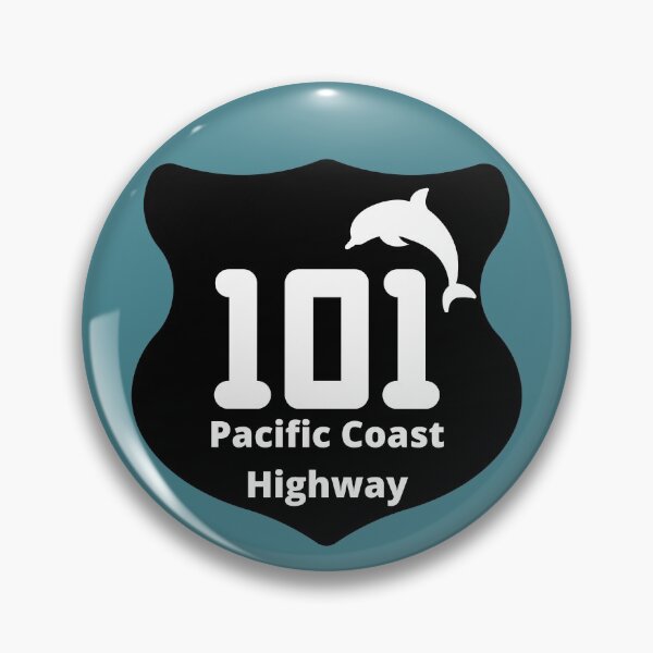 Item preview, Pacific Coast Highway 101 Sign Dolphin West Coast Oregon Washington California designed and sold by DansDankDesigns.