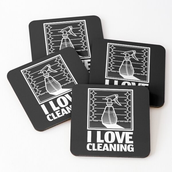 Clean Freak - I Love Cleaning Coasters (Set of 4)