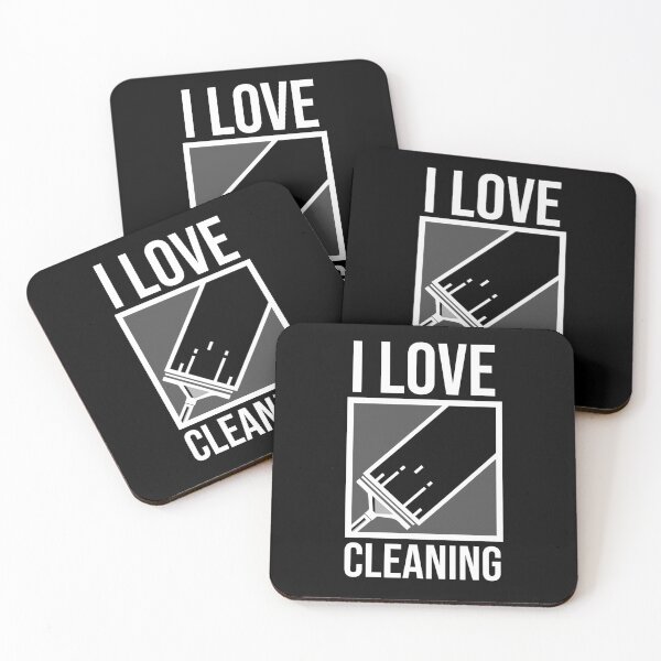 Clean Freak - I Love Cleaning Coasters (Set of 4)