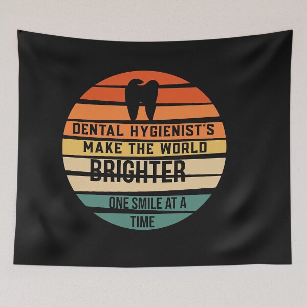 Item preview, Dental Hygiensit  Quotes Funny : Dental Hygienist's Make The World Brighter, One Smile At a Time designed and sold by Raminovitch.