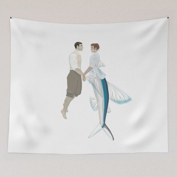 Item preview, Flying Fish Mermaid and Sailor designed and sold by thistleandspade.