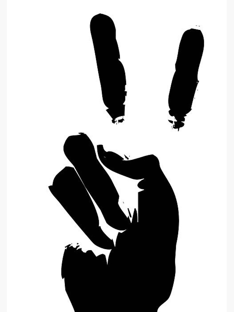 Peace sign hand gesture black and white stencil art peace-sign-hand-gesture-black-and-white-stencil-art-photographic-print-for-sale-by-mindchirp-redbubble