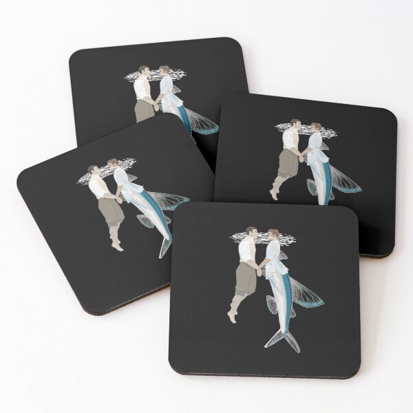 Item preview, Mermaid and Sailor on Black designed and sold by thistleandspade.