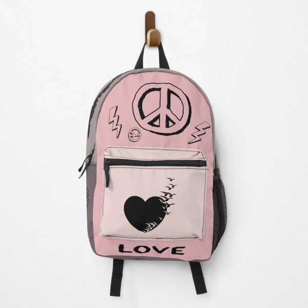 Item preview, Peace and Love in Pink  designed and sold by ProhibitionStickers.