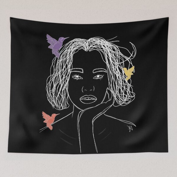 Item preview, Illustration #92 - Three Little Birds Lady designed and sold by Flavie Archambault.
