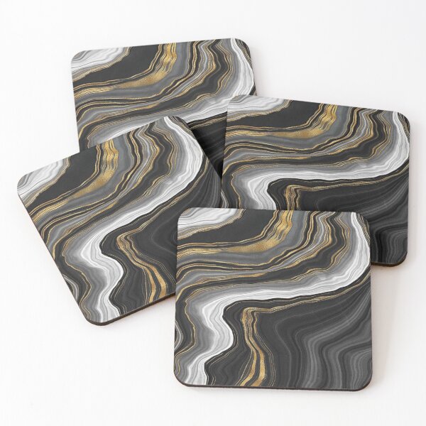 Item preview, Gold Black and White Dark Chocolate Marble designed and sold by ZaydounStark.