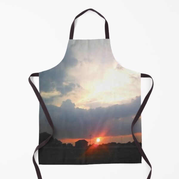 Item preview, Farmhouse and Grove Of Trees Against a Setting Sun In Clouded Sky designed and sold by Mothe3rd.