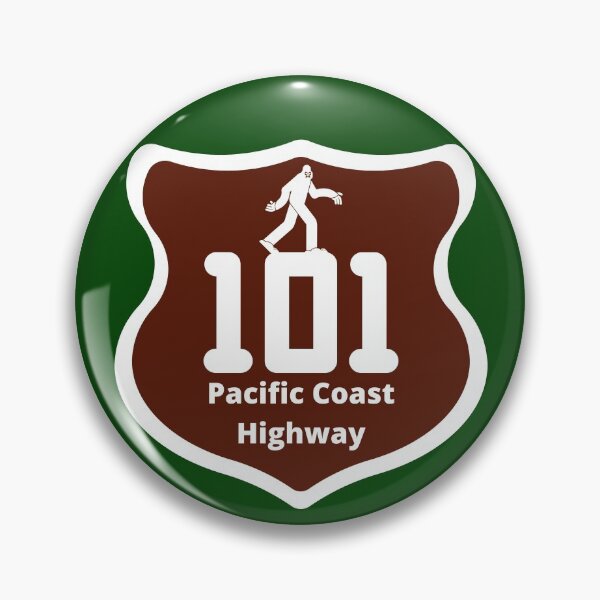 Item preview, Pacific Coast Highway 101 Sign Bigfoot Sasquatch West Coast Oregon Washington California Brown designed and sold by DansDankDesigns.