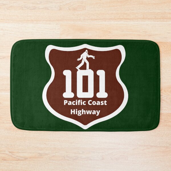 Item preview, Pacific Coast Highway 101 Sign Bigfoot Sasquatch West Coast Oregon Washington California Brown designed and sold by DansDankDesigns.