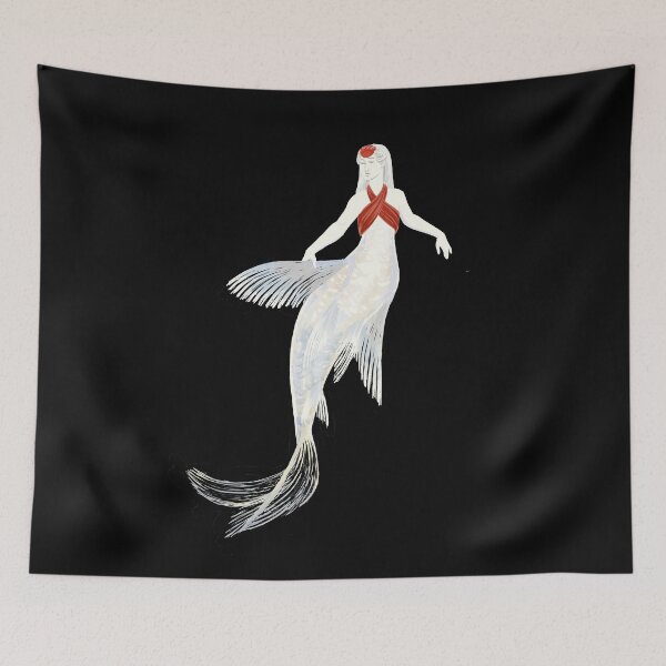 Item preview, Swimming Tancho Kohaku Mermaid designed and sold by thistleandspade.
