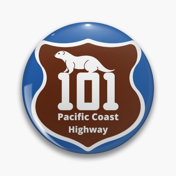 Item preview, Pacific Coast Highway 101 Sign Otter West Coast Oregon Washington California Brown designed and sold by DansDankDesigns.