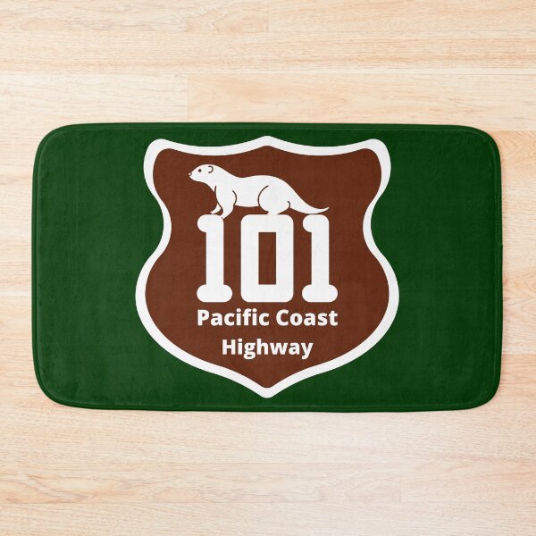 Item preview, Pacific Coast Highway 101 Sign Otter West Coast Oregon Washington California Brown designed and sold by DansDankDesigns.