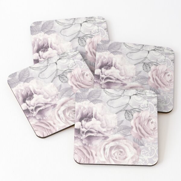 Item preview, Pink, purple & grey Floral designed and sold by WearWolfDesigns.