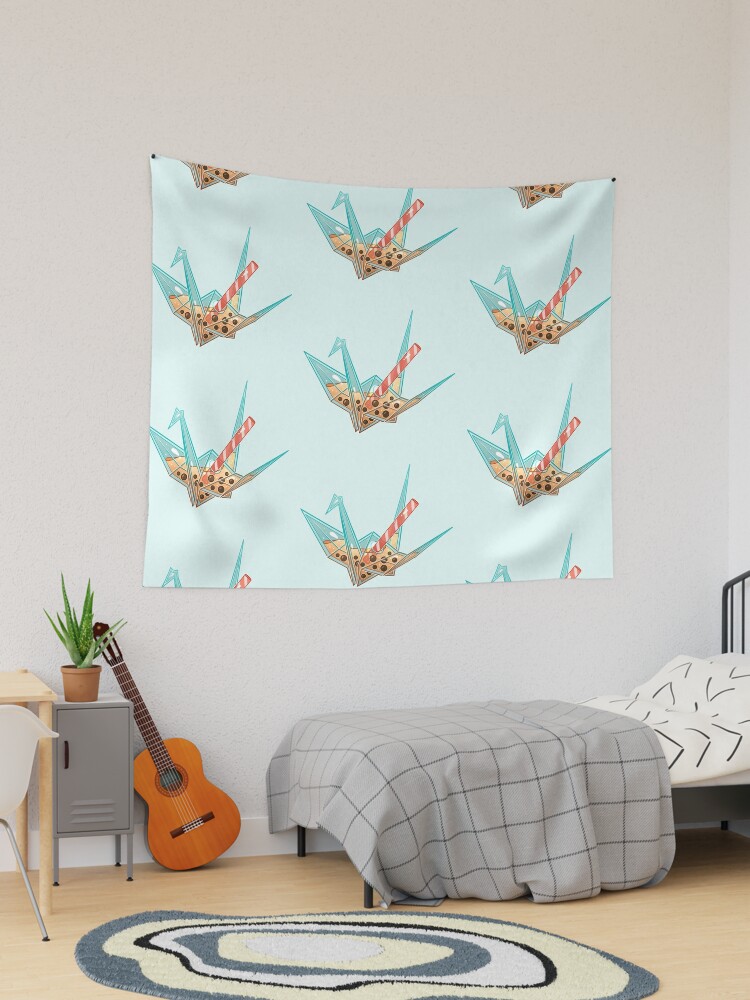 Glass Boba Origami Crane Art Board Print for Sale by heysoleilart