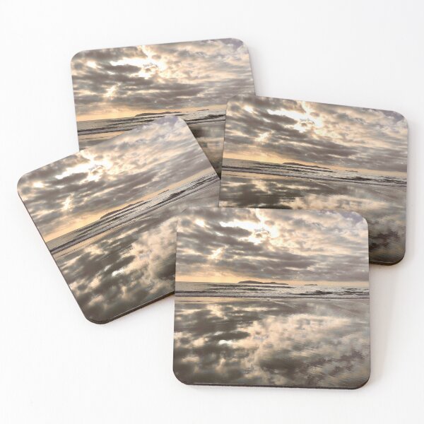 Item preview, Beautiful reflective sunset on the Pacific Coast designed and sold by SunnyDesignsCo.