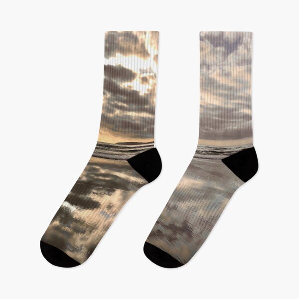 Item preview, Beautiful reflective sunset on the Pacific Coast designed and sold by SunnyDesignsCo.