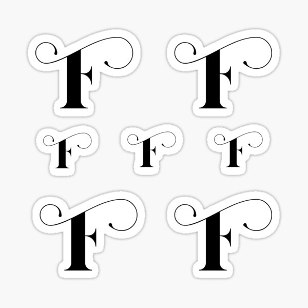 Letter F stickers pack Sticker