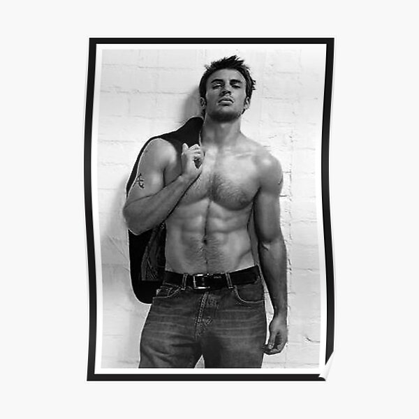 Chris Evans B&W Poster