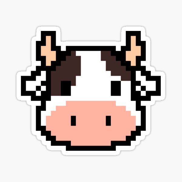 Cute pixel cow\