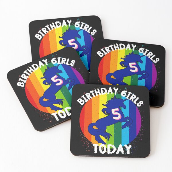 Item preview, Unicorn Birthday Girl is 5 Today! designed and sold by LaceRenee.