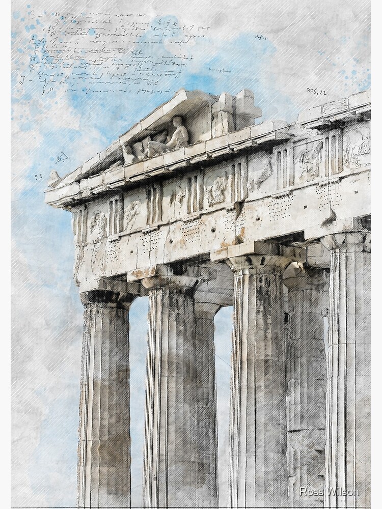 Plan and reconstruction of a Peripteros temple drawing Greece Greek  civilization Stock Photo Picture And Rights Managed Image Pic  DAE10209080  agefotostock