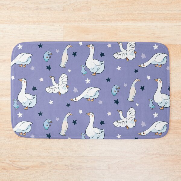 Item preview, White Goose - Cute Blue and White Cartoon Bird Pattern designed and sold by TheRainbowRoom.