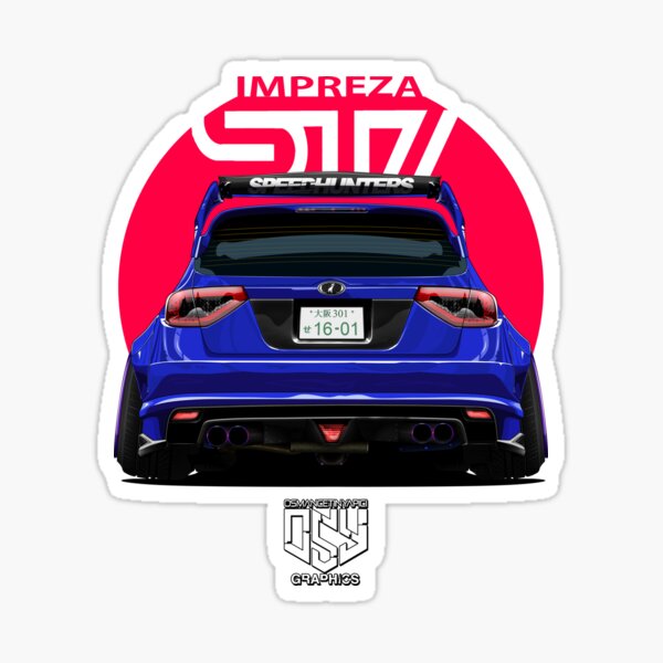 BLUE Impreza WRX STI Sticker