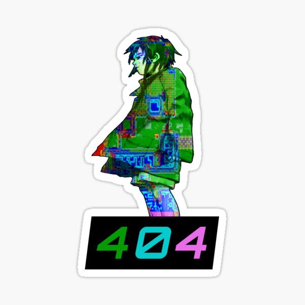 404 LAIN - Glitchcore Aesthetic Sticker