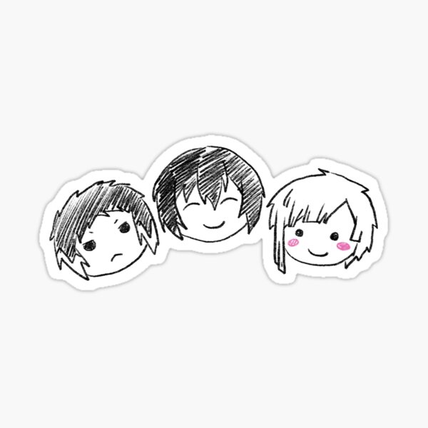 wan! akutagawa dazai atsushi drawn by kyoka Sticker