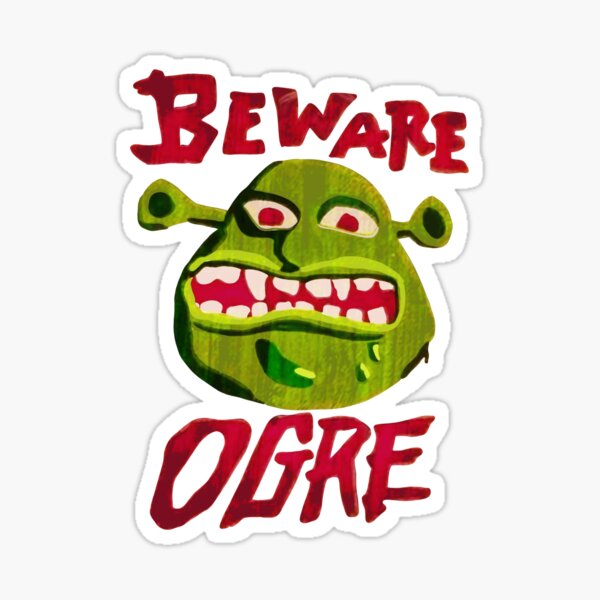 Shrek Meme Sticker - Sticker Graphic - Auto, Wall, Laptop, Cell, Truck  Sticker for Windows, Cars, Trucks