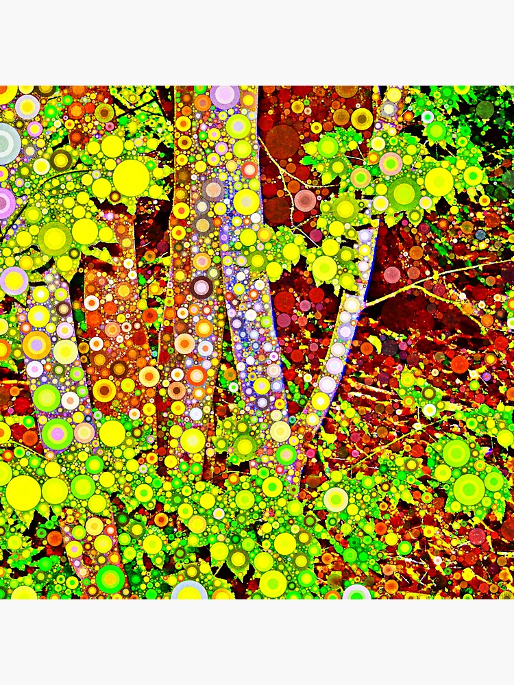 "Wooded Area" Sticker by DANAROPER Redbubble