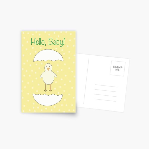 Hello, Baby Chick Postcard