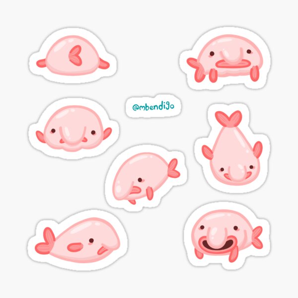 Blob Fish Sticker for Sale by SillyFun