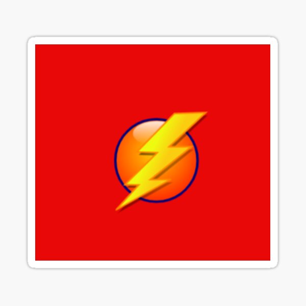 Yellow Lightning Bolt Sticker By Lottie Redbubble