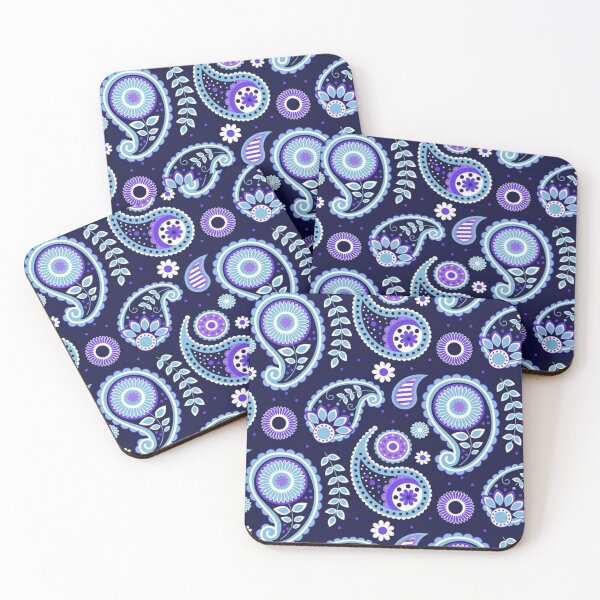 Item preview, Retro Blue Paisley designed and sold by pugmom4.