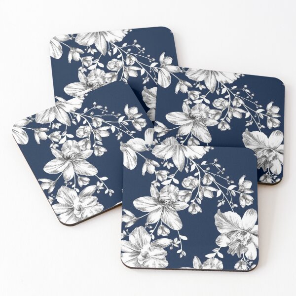 Item preview, WHITE ON NAVY BLUE designed and sold by AMYJAMIN.