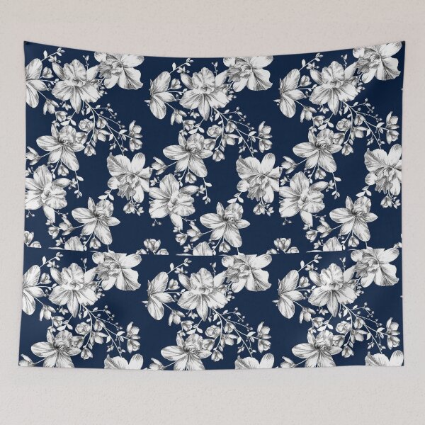 Item preview, WHITE ON NAVY BLUE designed and sold by AMYJAMIN.